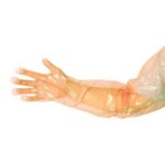 Schouderhandschoen oranje - 80 cm | doos 100 stuks