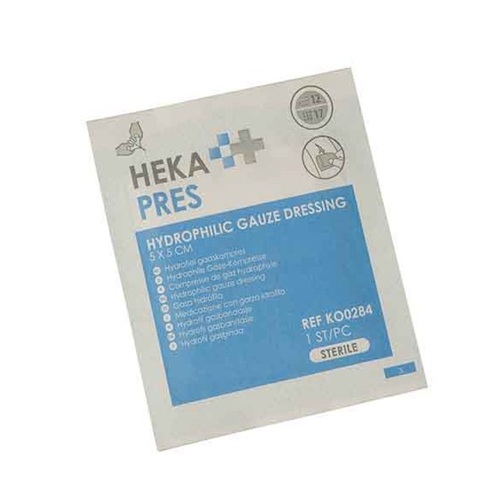 Heka pres Gaaskompres 5 x 5 cm steriel - 8 laags Heka pres Gaaskompres 8 laags-5x5cm-steriel | 40 stuks - Afbeelding 1