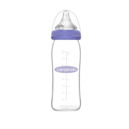 Lansinoh Glazen Drinkfles met Natural Wave speen - 240 ml Lansinoh glazen fles met NaturalWave speen | 240 ml - Afbeelding 1